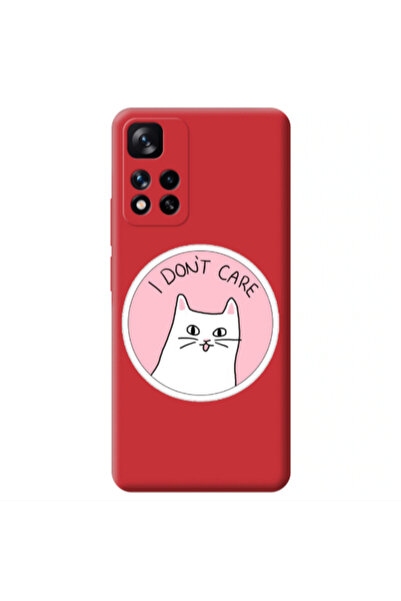Other Xiaomi Redmi Note 11 Pro 5G I dont Care Red Colored Silicone TPU Θήκη