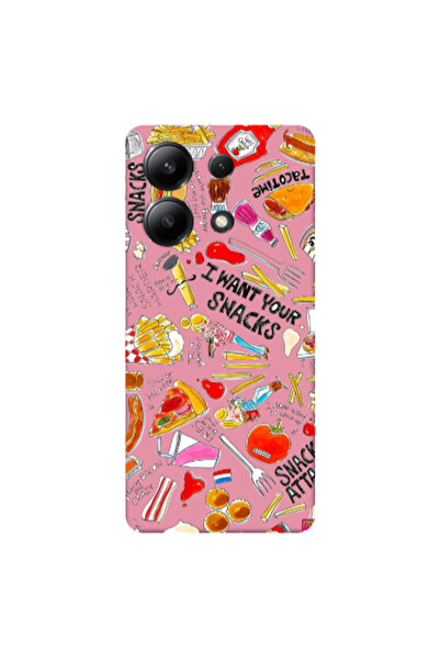Other Xiaomi Redmi Note 13 4G Snack attack Pink Colored Silicone TPU Θήκη