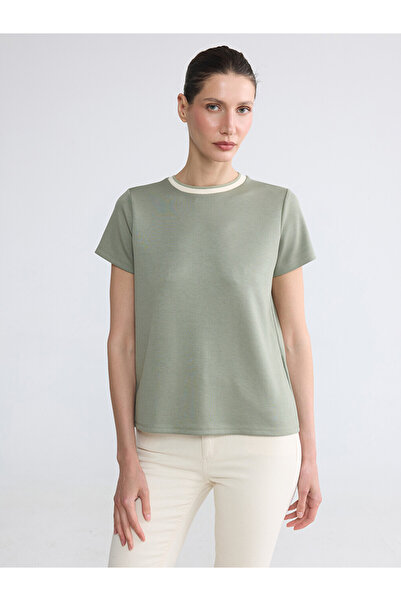 LC Waikiki Peak New Season Green Crew Neck Soft Touch Women's T-Shirt