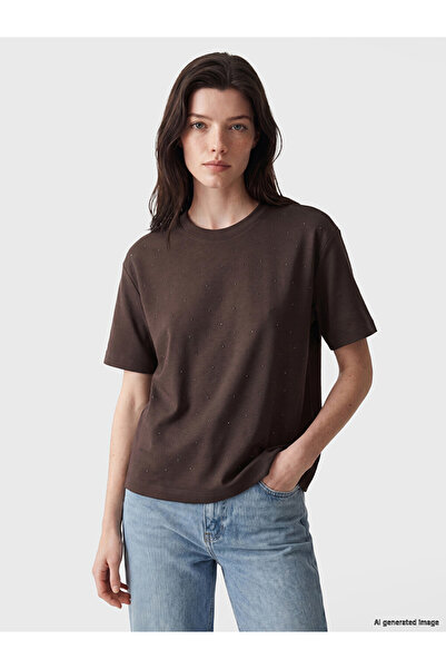 LC Waikiki Lcw Comfort Brown Stone Soft Touch Women's T-Shirt