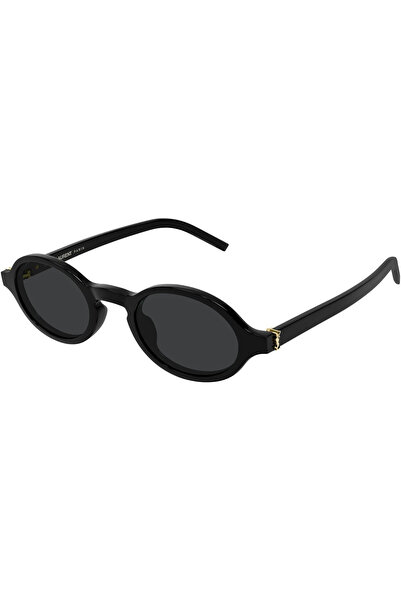 Saint Laurent SL M161 001 Black Oval Unisex Gunes Gozlugu