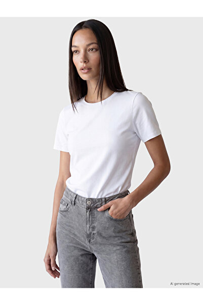 LC Waikiki Lcw Everyday White Crew Neck Women's T-Shirt
