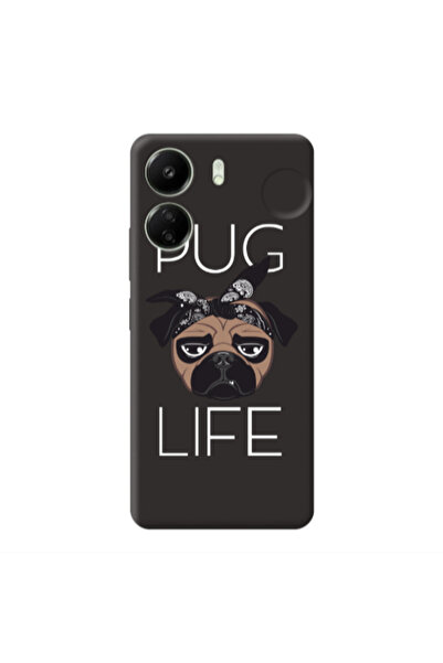 Other Xiaomi Redmi 13C Pug Life Black Colored Silicone TPU Θήκη