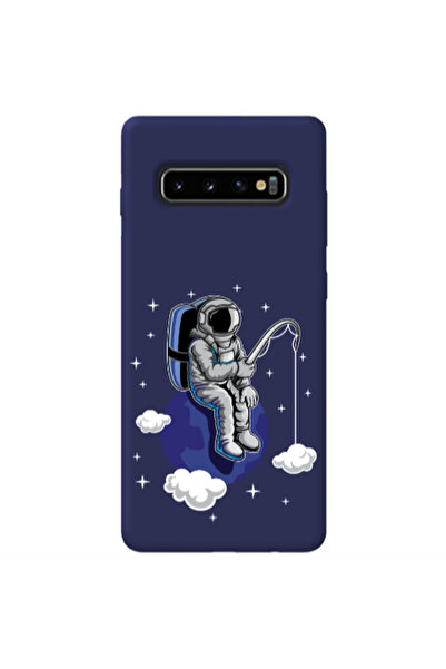 Other Samsung S10 Fishing space Dark blue Colored Silicone TPU Θήκη