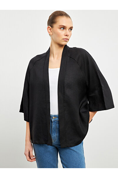 LC Waikiki Kimono de damă supradimensionat, cu guler șal, 100% in