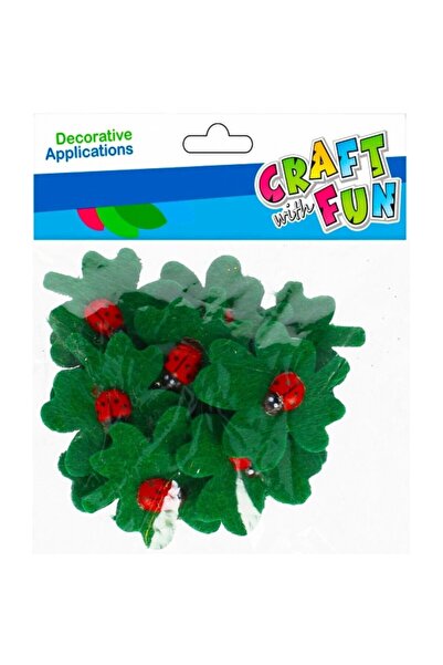 MC Micostore Accesorii creatie - trifoi cu buburuze fetru, autoadeziv, set 12...