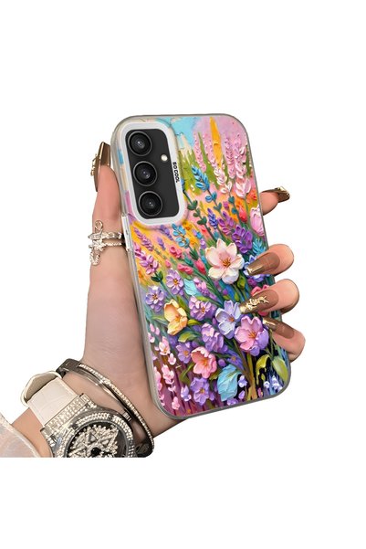 Hontinga Samsung Galaxy S23 Fe Compatible Silicone Edge Hard Back Case Couple...