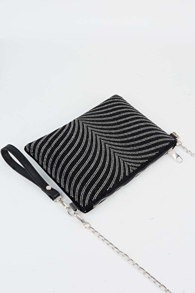 Vivaq Women's Zebra Silver Stone Suede Portfolio Handbag and Clutch Bag with ...