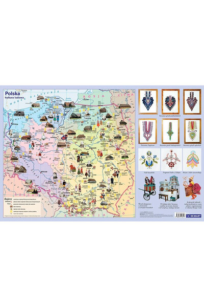 OEM Suport de birou Demart „Cultura populară poloneză” harta 365×551 mm