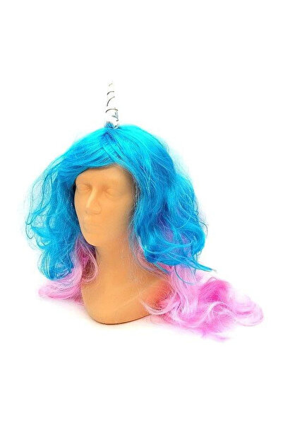 OEM Perucă unicorn cu coarne ADAR – perucă costum unicorn