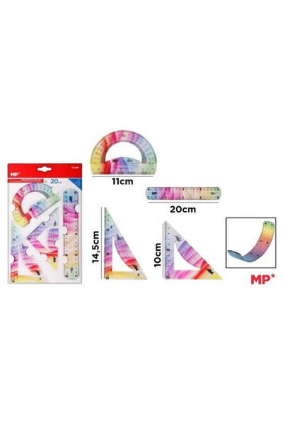 OEM Set de hârtie MP Main geometric, 4 piese, multicolor