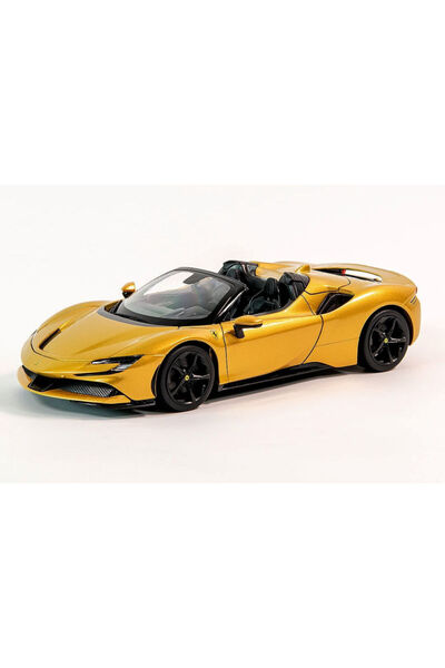 BBURAGO Macheta Ferrari SF90 Spider auriu - 1/18