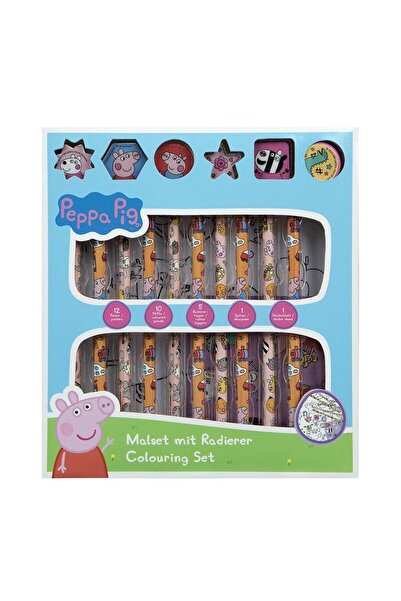 OEM Set de colorat Cass Film Peppa Pig 29 piese. creioane colorate, autocolant