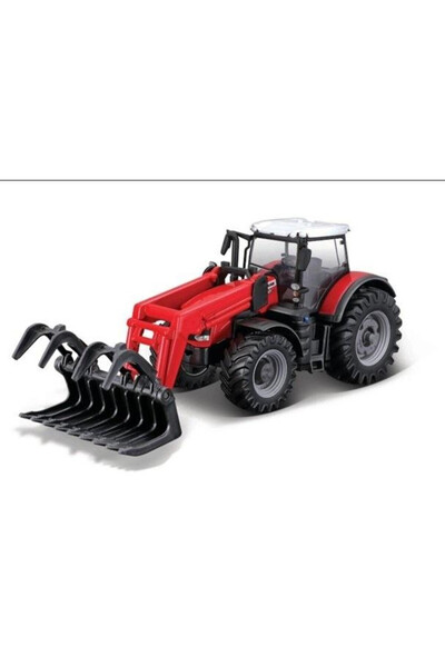 OEM Model metalic Massey Ferguson 8740S cu graifer BBURAGO 1:32