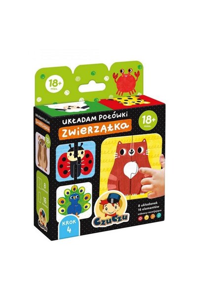 OEM CzuCzu Puzzle educativ cu animale, 18 luni+, 8 puzzle-uri
