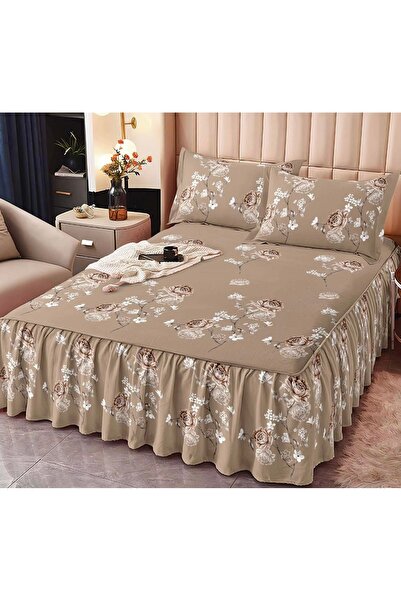 Truva Home Lenjerie Finet Pucioasa | 3 Piese cu Cearceaf cu Elastic și Volane...