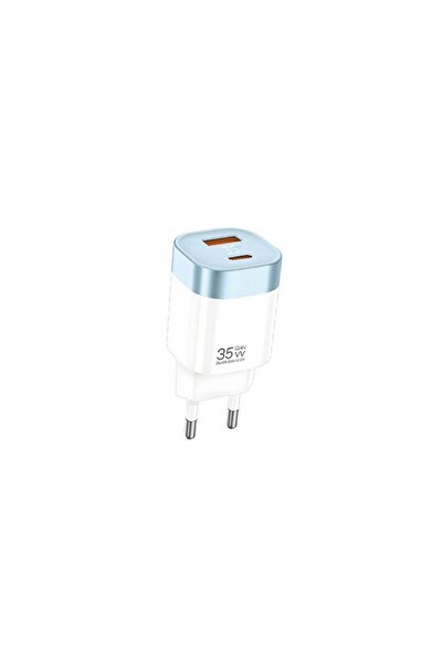 Tradeo 35W GaN Fast Charger USB-C & USB-A Dual Port Home Wall Charger with Ov...