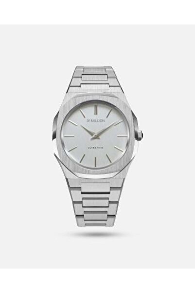 d1million Men's steel watch, silver and gray