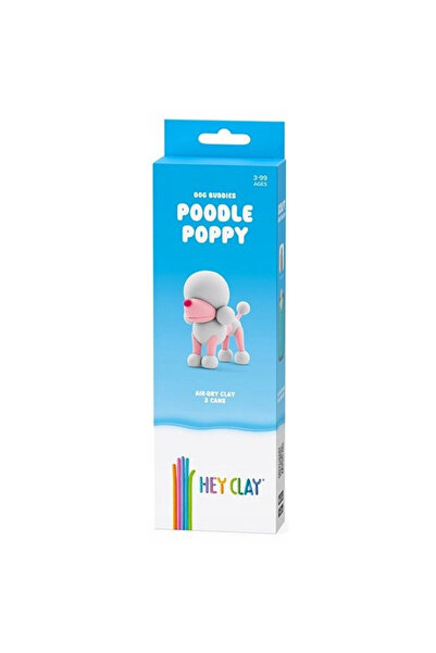 TM TOYS Pasta Hey Clay Pudel Poppy, set pentru creativitate, sigura pentru co...