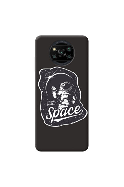 Other Xiaomi Poco X3 /X3 Pro I need more spacee Black Colored Silicone TPU Θήκη