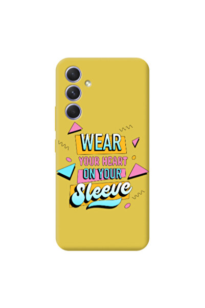 Other Samsung A56 Wear Your Heart Yellow Colored Silicone TPU Θήκη