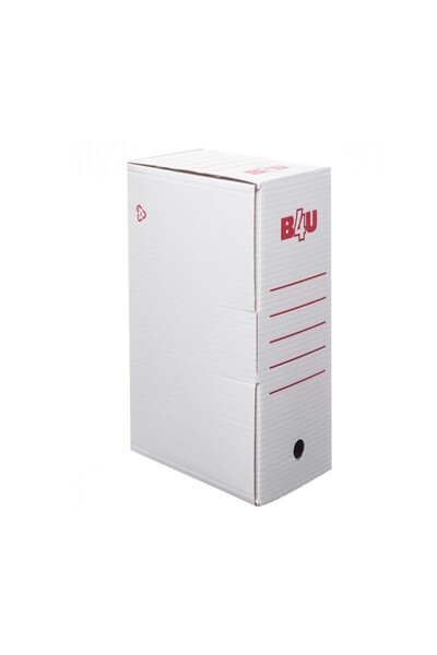 MC Micostore Архивна кутия B4U 30265310, 10 см, картонена, бяла