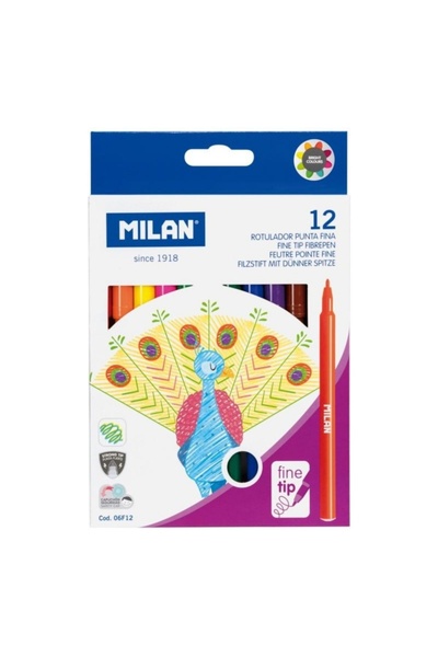 MC Micostore Carioci colorate 06F12, 12 culori, varf 2mm, blister carton