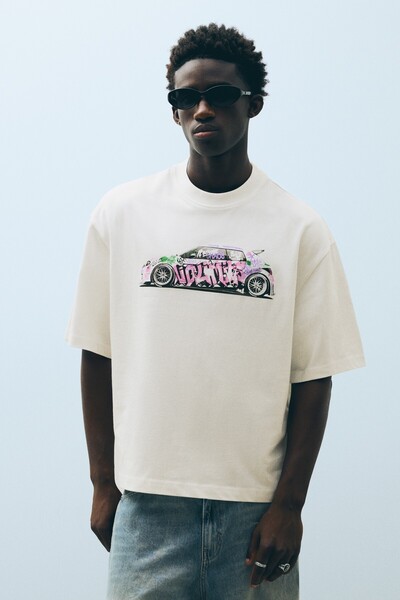 Bershka Boxy fit baskılı t-shirt