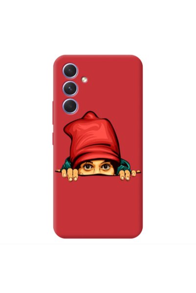 Other Samsung A54 Hidden Girl Red Colored Silicone TPU Θήκη