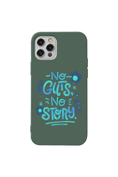 Other Apple iPhone 13 Pro No guts no story Dark Green Colored Silicone TPU Θήκη