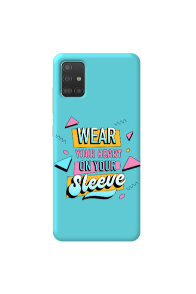 Other Samsung A51 Wear Your Heart Turquoise Colored Silicone TPU Θήκη
