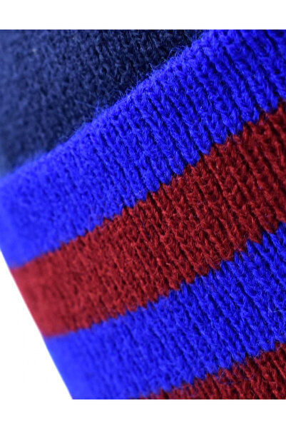 FC BARCELONA Căciulă de iarnă oficială HAT LINES FCB 5004GLIP, acril, bleumarin.