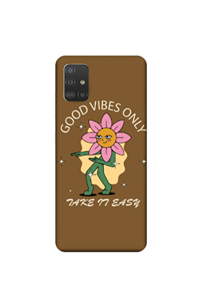 Other Samsung A71 Good Vibes Only Light Purple Colored Silicone TPU Θήκη