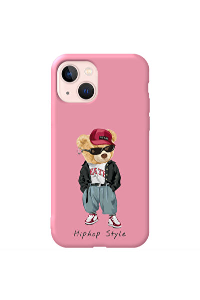 Other Apple iPhone 13 Hip hop style Pink Colored Silicone TPU Θήκη