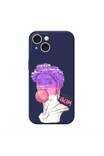 Other Apple iPhone 15 Plus Pin Bubble Dark blue Colored Silicone TPU Θήκη