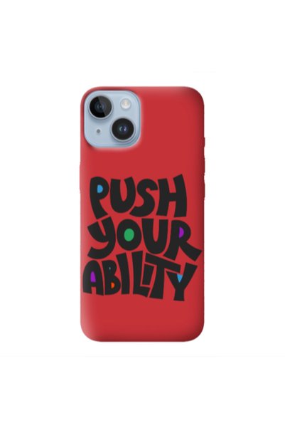 Other Apple iPhone 14 Plus Push Your Ability Red Colored Silicone TPU Θήκη