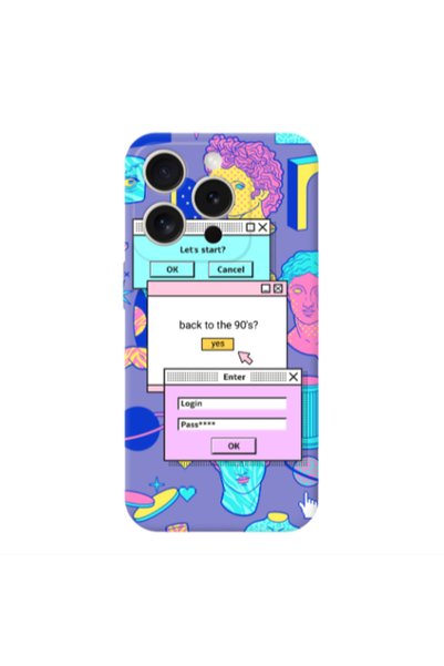 Other Apple iPhone 15 Pro Max Enter Login Purple Colored Silicone TPU Θήκη