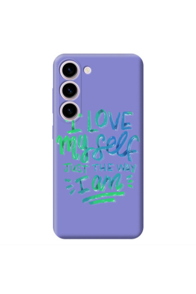 Other Samsung S23 Plus I Love My self Purple Colored Silicone TPU Θήκη