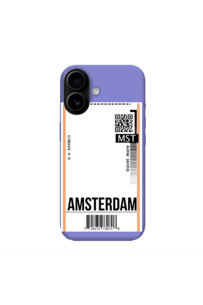 Other Apple Iphone 16 plus Amsterdam Travel More Purple Colored Silicone TPU ...