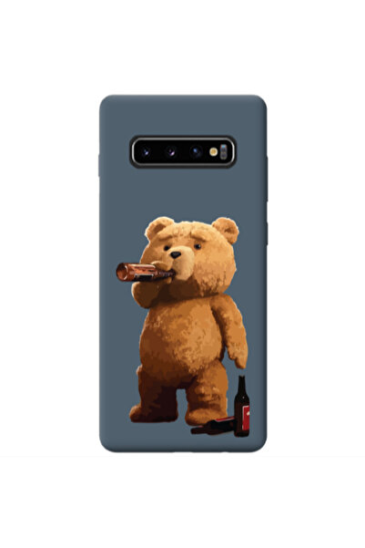 Other Samsung S10 Beer Time Dark Grey Colored Silicone TPU Θήκη