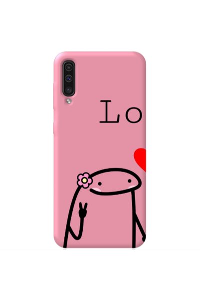 Other Samsung A70 Love 1 Pink Colored Silicone TPU Θήκη