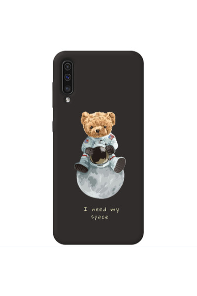 Other Samsung A70 Bear in space Black Colored Silicone TPU Θήκη