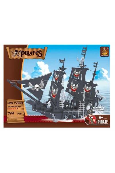 Ausini Pirate Ship Building Blocks Set 714 Pieces –