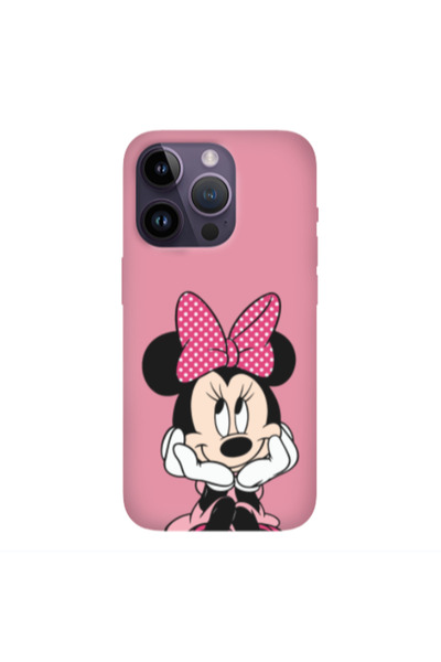 Other Apple iPhone 14 Pro Max Minnie 2 Pink Colored Silicone TPU Θήκη