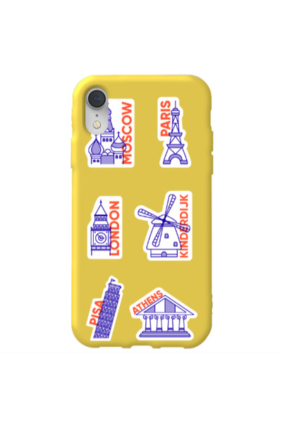Other Apple iPhone Xr Pisa Athens Yellow Colored Silicone TPU Θήκη