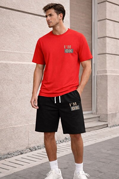 x-compass life Unisex Oversize Printed Shorts Set – Crew Neck Short Sleeve T-...