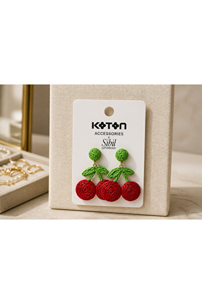 Koton Sibil Çetinkaya Cherry Detailed Earrings