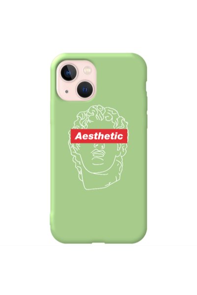Other Apple iPhone 13 Aesthetic Light Green Colored Silicone TPU Θήκη