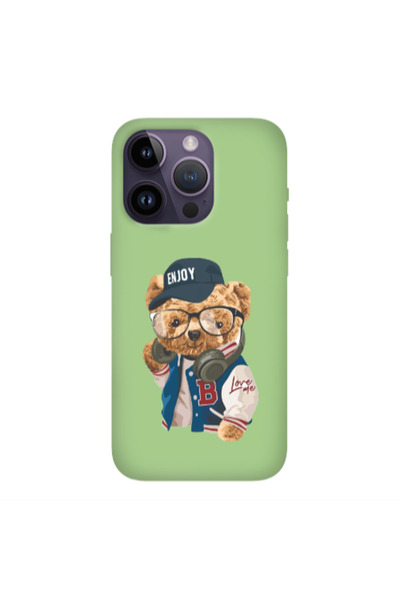 Other Apple iPhone 14 Pro Max Enjoy Light Green Colored Silicone TPU Θήκη