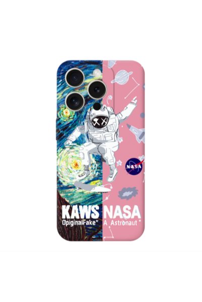 Other Apple iPhone 15 Pro Max Kaws Pink Colored Silicone TPU Θήκη
